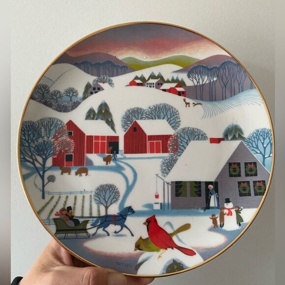 betsey bates Other - Decorative Plate, Betsey Bates, Christmas Morning, Vintage 1980 with certificate